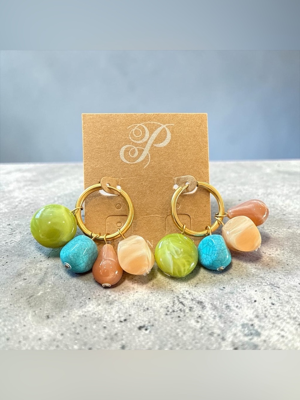 Plunder Gold Hoops With Charms